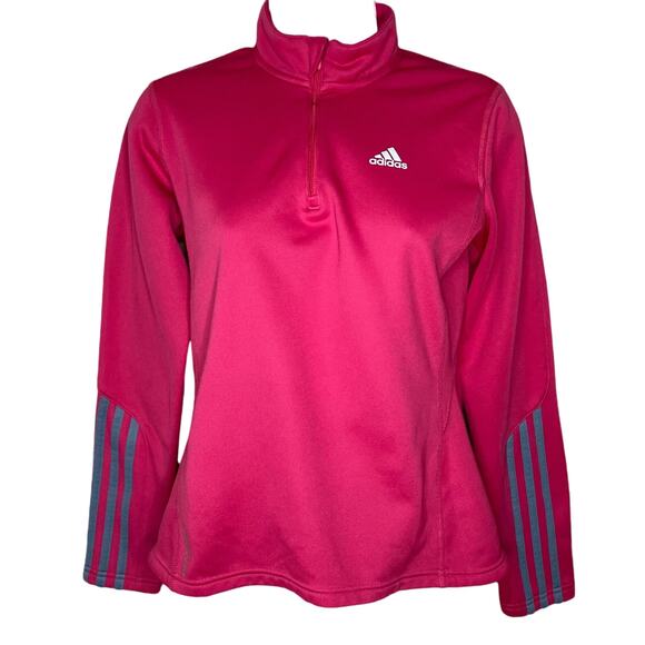 Adidas Formotion Climawarm Response Small 1/4 Zip Women’s Pink Fleece Pullover - Picture 13 of 16